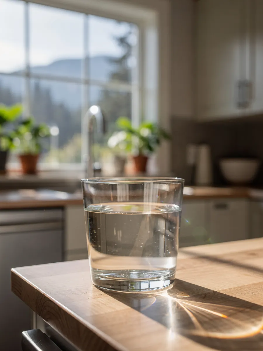 Glass of pure water